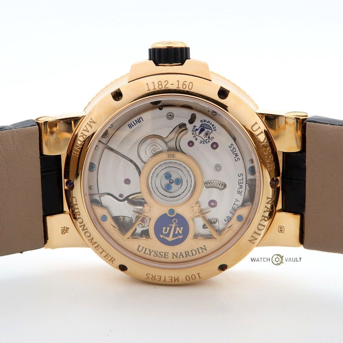 Ulysse Nardin Marine Lady Chronometer Mother of Pearl Diamond Dial 1182-160/490