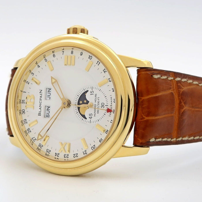 Blancpain Leman Complete Calendar Solid 18kt Yellow Gold 38MM 2763-1418-53