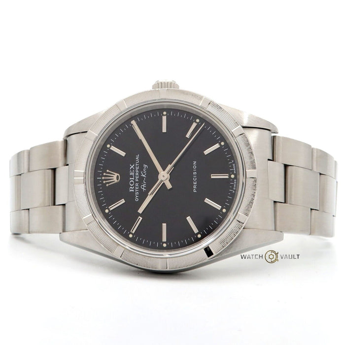 Rolex Air-King Precision Black Stick Dial Stainless Steel 34MM Automatic 14010