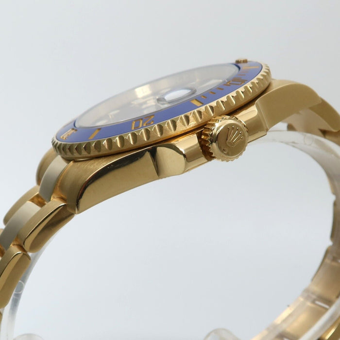Rolex Submariner Date Blue Dial 18k Yellow Gold Automatic 40MM Bx/Prs 116618LB