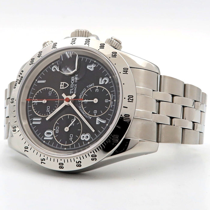 Tudor Prince Date Black Dial Chronograph Automatic 40MM Stainless Steel 79280