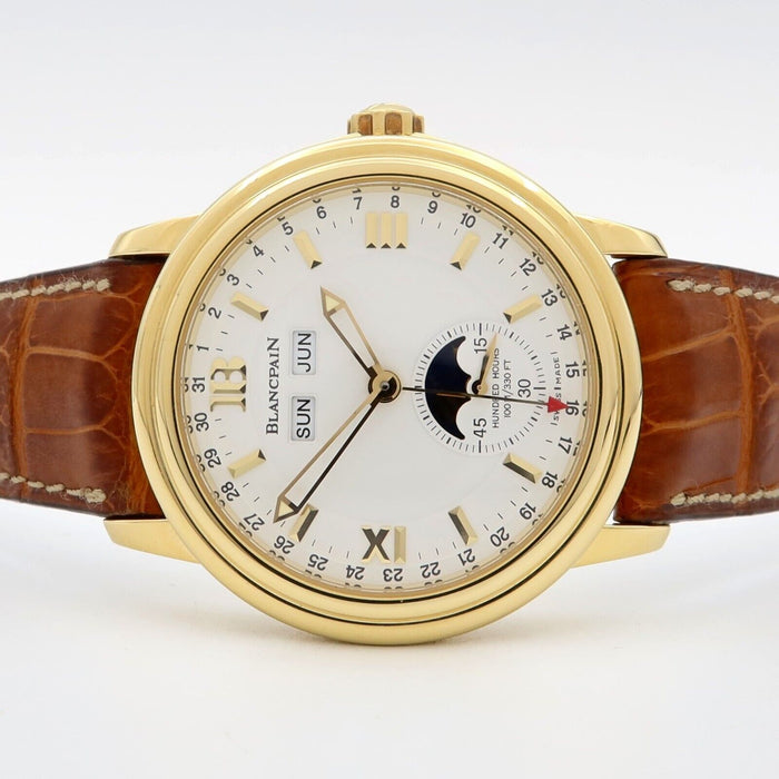 Blancpain Leman Complete Calendar Solid 18kt Yellow Gold 38MM 2763-1418-53