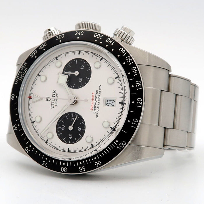 Tudor Black Bay Chronograph White Panda Dial 41MM Automatic Steel Date 79360N