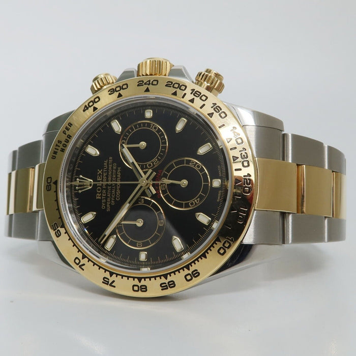 Rolex Daytona Black Dial 18kt Yellow Gold & Stainless Steel 40MM Bx/Prs 116503