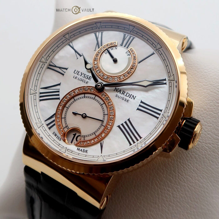 Ulysse Nardin Marine Lady Chronometer Mother of Pearl Diamond Dial 1182-160/490