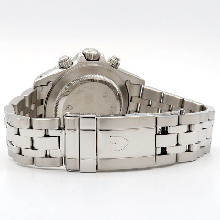 Back view of Tudor watch showing clasp and stainless steel bracelet in Houston & Bellaire, TX