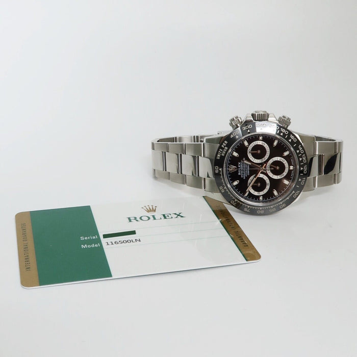 Rolex Daytona Black Dial Ceramic Bezel Stainless Steel 40MM Automatic 116500LN