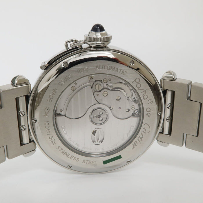 Cartier Pasha Moonphase Big Date Automatic Stainless Steel Silver Dial W31093M7