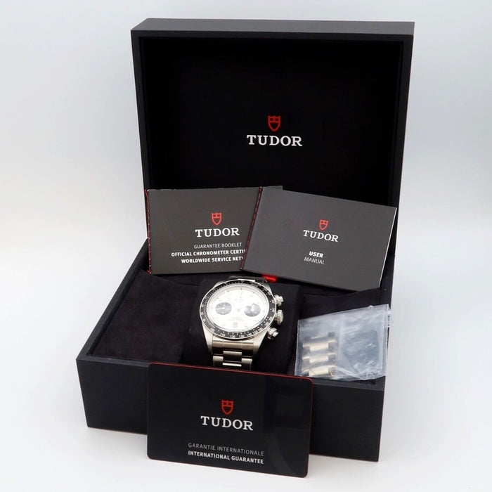 Tudor Black Bay Chronograph White Panda Dial 41MM Automatic Steel Date 79360N