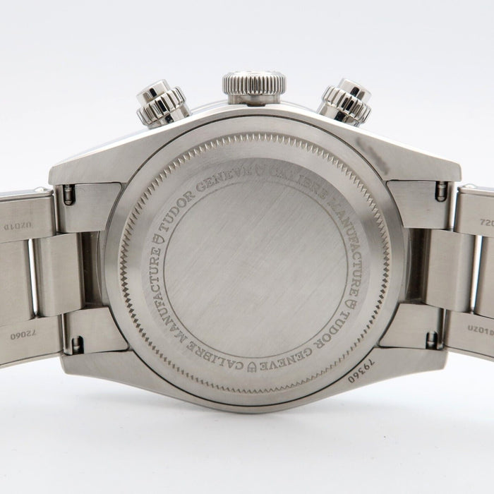 Stainless steel Tudor watch case back with engraved details in Houston & Bellaire, TX