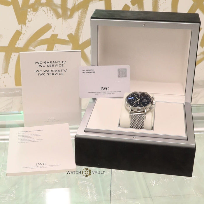 IWC Portofino Chronograph Day/Date Black Dial Automatic Steel 42MM IW391010
