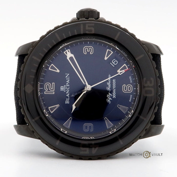 Blancpain Fifty Fathoms Knight Black Dial Steel Automatic 45MM 5015-11C30-52