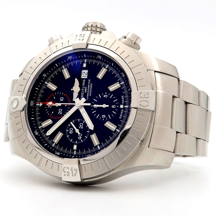 Breitling Super Avenger Chronograph 48MM Black Dial Stainless Steel A13375