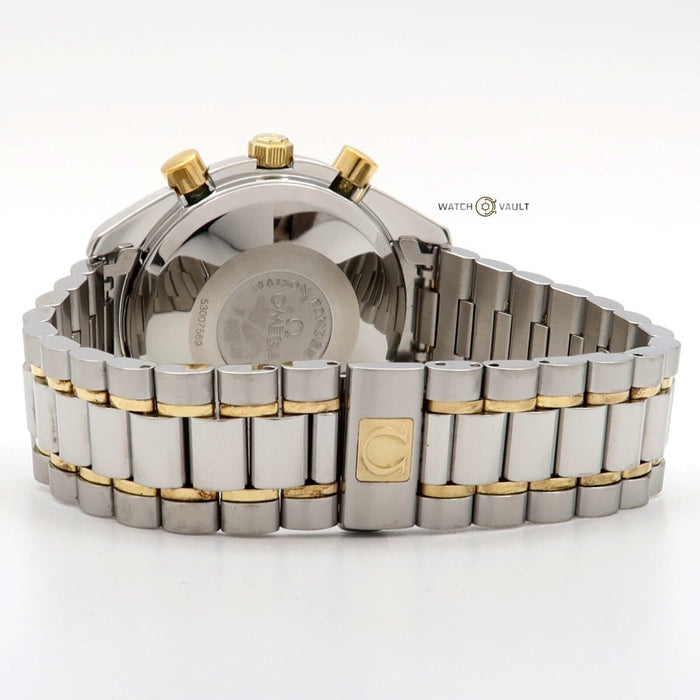 Omega Speedmaster Moonphase White Dial 18k Yellow Gold & Steel 39MM 175.0034