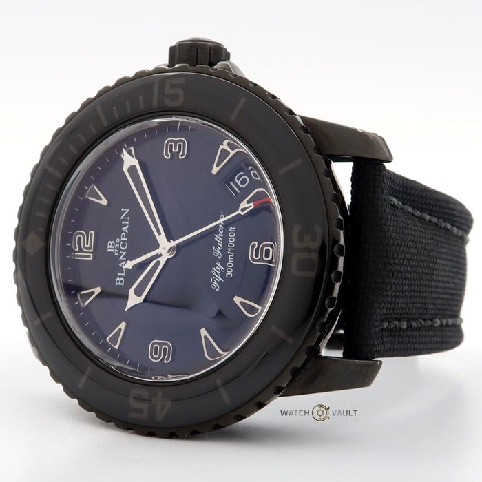 Blancpain Fifty Fathoms Knight Black Dial Steel Automatic 45MM 5015-11C30-52