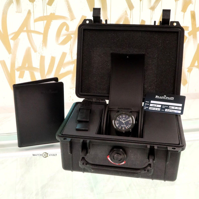 Blancpain Fifty Fathoms Knight Black Dial Steel Automatic 45MM 5015-11C30-52