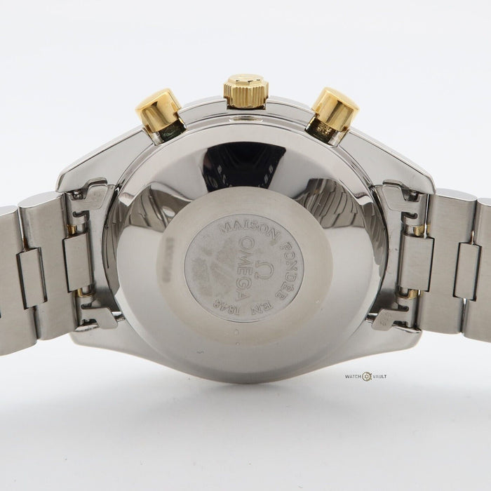 Omega Speedmaster Moonphase White Dial 18k Yellow Gold & Steel 39MM 175.0034
