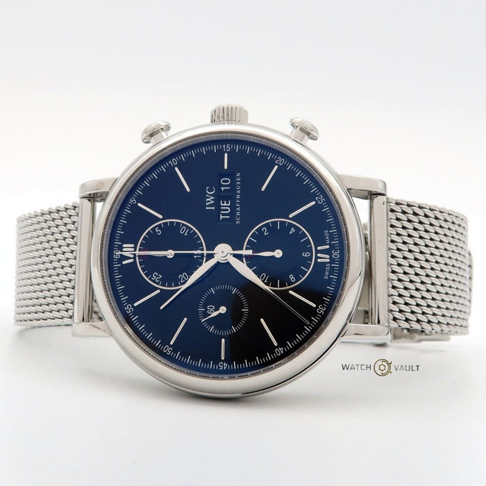 IWC Portofino Chronograph Day/Date Black Dial Automatic Steel 42MM IW391010