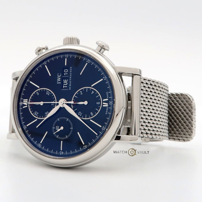 IWC Portofino Chronograph Day/Date Black Dial Automatic Steel 42MM IW391010