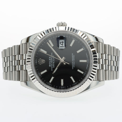 Rolex Datejust 41 Black Stick Dial Stainless Steel Jubilee Bracelet 126334