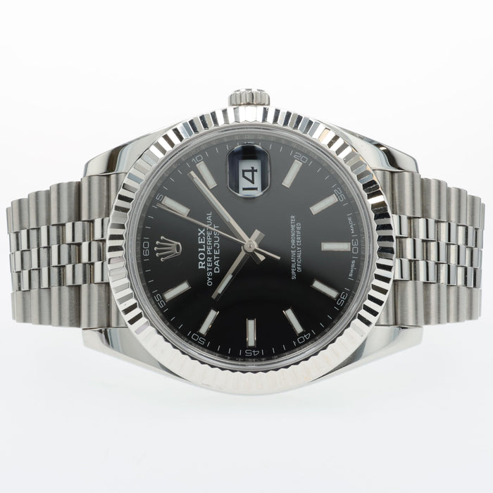 Rolex Datejust 41 Black Stick Dial Stainless Steel Jubilee Bracelet 126334