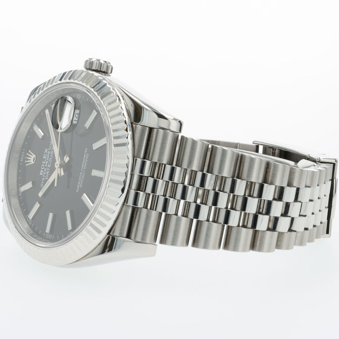 Rolex Datejust 41 Black Stick Dial Stainless Steel Jubilee Bracelet 126334