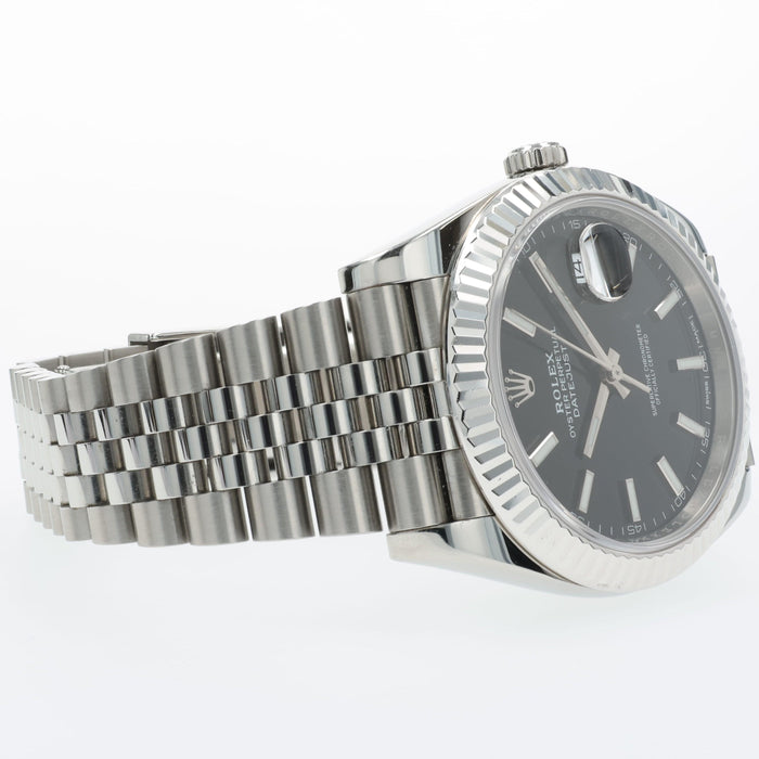 Rolex Datejust 41 Black Stick Dial Stainless Steel Jubilee Bracelet 126334