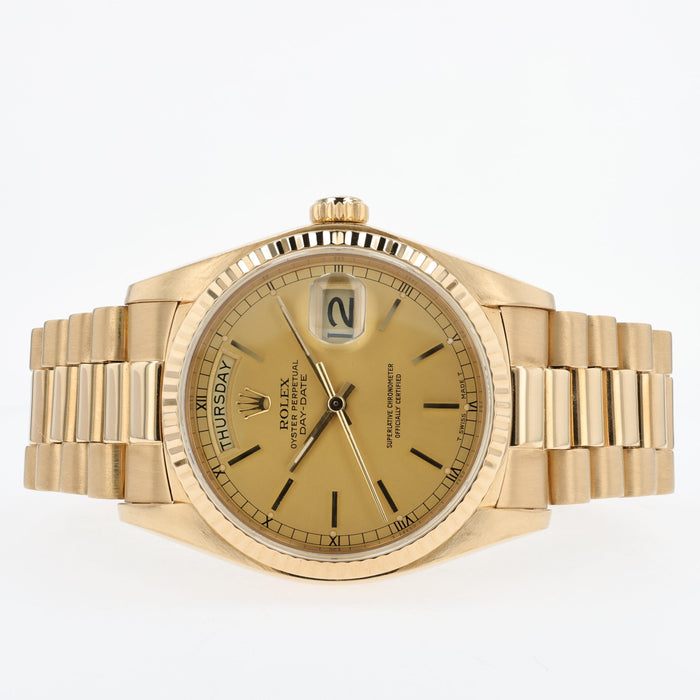 Rolex Day-Date 36 President Automatic Solid 18kt Yellow Gold 18038