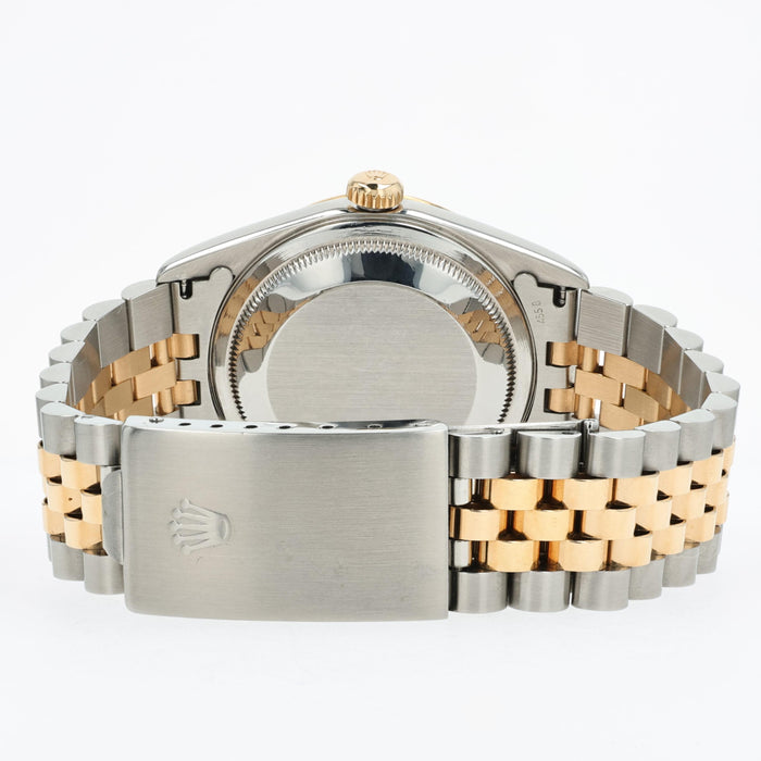 Rolex Datejust 36 18k Yellow Gold & Steel Factory Champagne Diamond Dial 16233