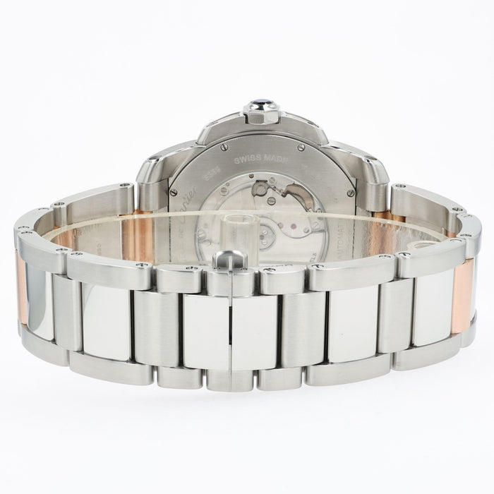 Cartier Calibre De Cartier Silver Dial Rose Gold & Stainless Steel W7100036