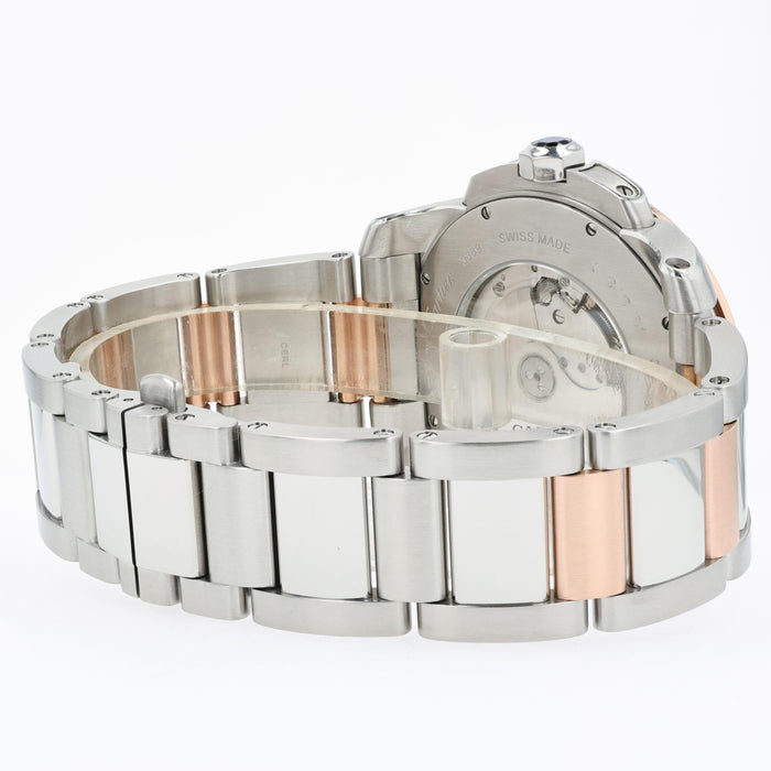 Cartier Calibre De Cartier Silver Dial Rose Gold & Stainless Steel W7100036