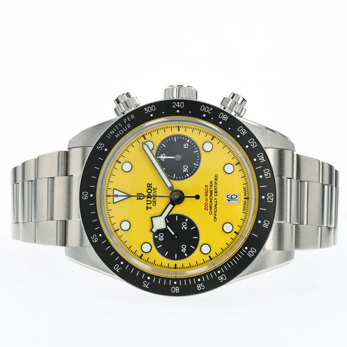 Tudor Black Bay Chronograph Yellow Dial Stainless Steel 79310N