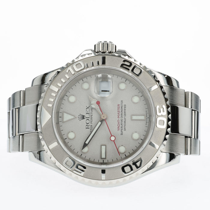 Rolex Yacht-Master Platinum Dial 40mm Stainless Steel 16622