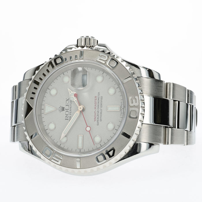 Rolex Yacht-Master Platinum Dial 40mm Stainless Steel 16622