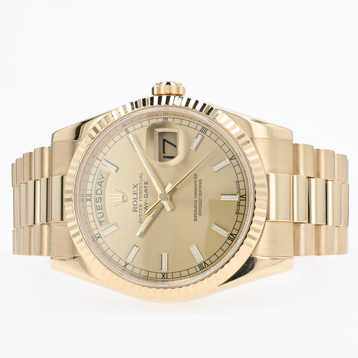 Rolex Day-Date "President" Automatic 36mm Solid 18kt Yellow Gold 118238