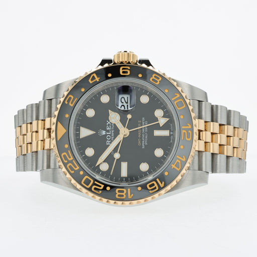 Rolex GMT-Master II Black Dial Zombie Jubliee 18k Yellow Gold & Steel 126713GRNR