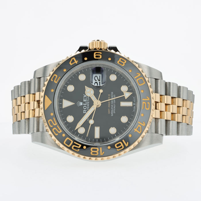 Rolex GMT-Master II Black Dial Zombie Jubliee 18k Yellow Gold & Steel 126713GRNR