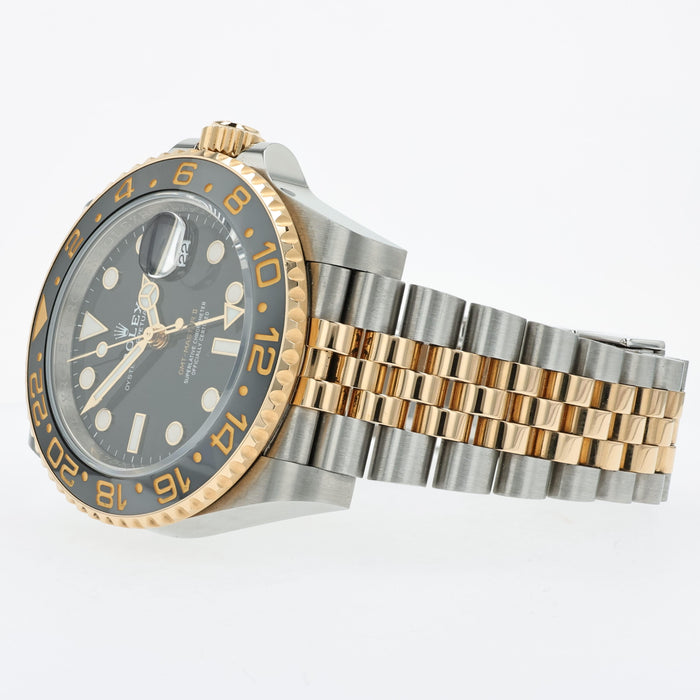 Rolex GMT-Master II Black Dial Zombie Jubliee 18k Yellow Gold & Steel 126713GRNR