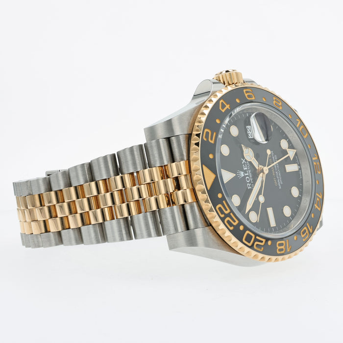 Rolex GMT-Master II Black Dial Zombie Jubliee 18k Yellow Gold & Steel 126713GRNR