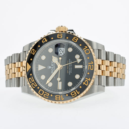 Rolex GMT-Master II Black Dial Zombie Jubliee 18k Yellow Gold & Steel 126713GRNR