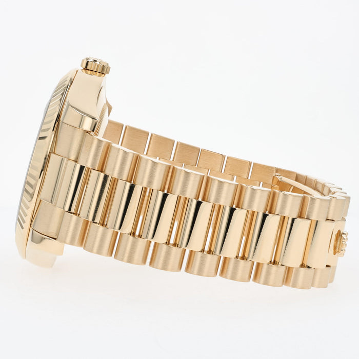 Rolex Day-Date II Factory White Roman Numeral Dial 18k Yellow Gold 218238