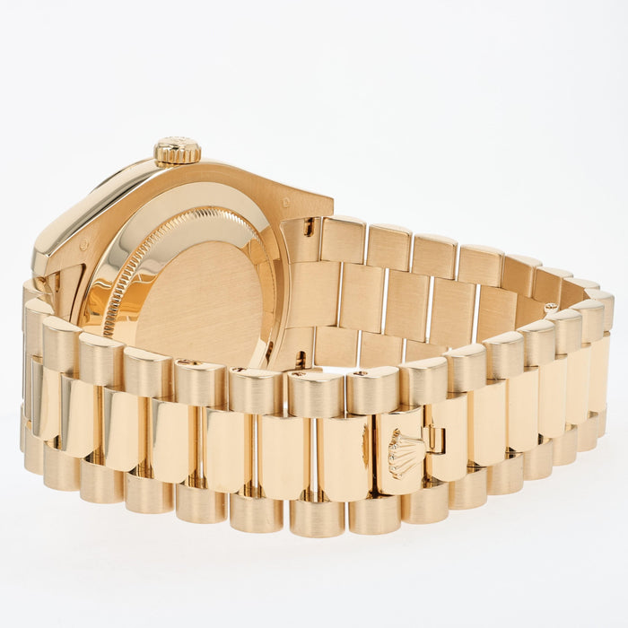 Rolex Day-Date II Factory White Roman Numeral Dial 18k Yellow Gold 218238