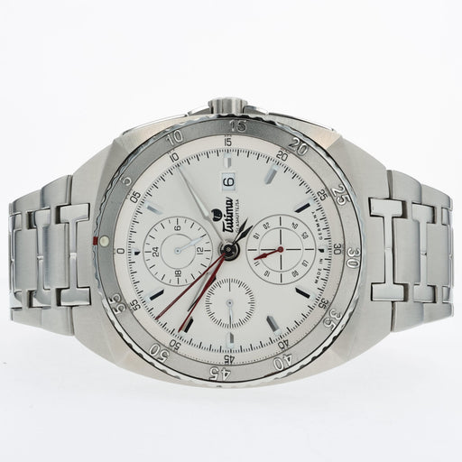 Tutima Saxon One Chronograph Automatic White Dial Stainless Steel 43MM 6420