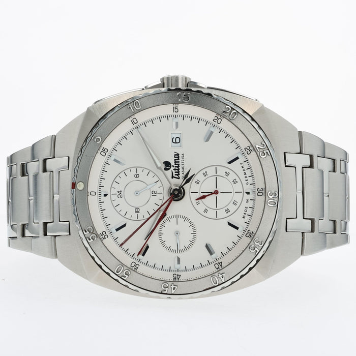 Tutima Saxon One Chronograph Automatic White Dial Stainless Steel 43MM 6420