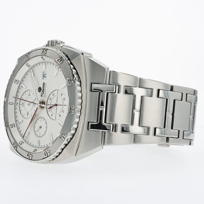 Tutima Saxon One Chronograph Automatic White Dial Stainless Steel 43MM 6420