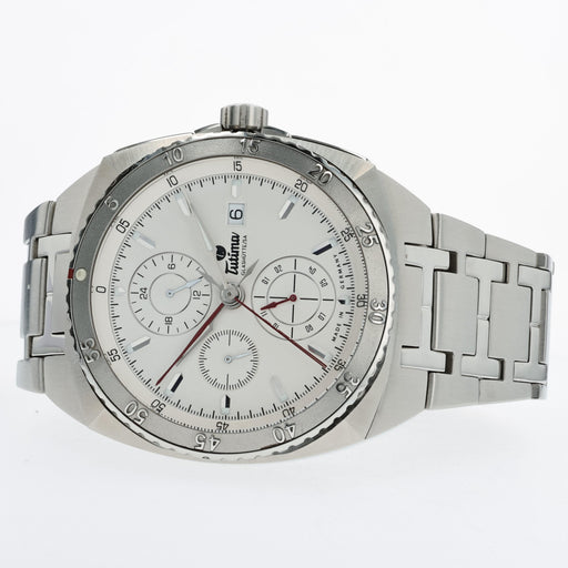 Tutima Saxon One Chronograph Automatic White Dial Stainless Steel 43MM 6420