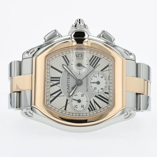 Cartier Roadster Chronograph 18kt Yellow Gold & Steel W62027Z1 2618