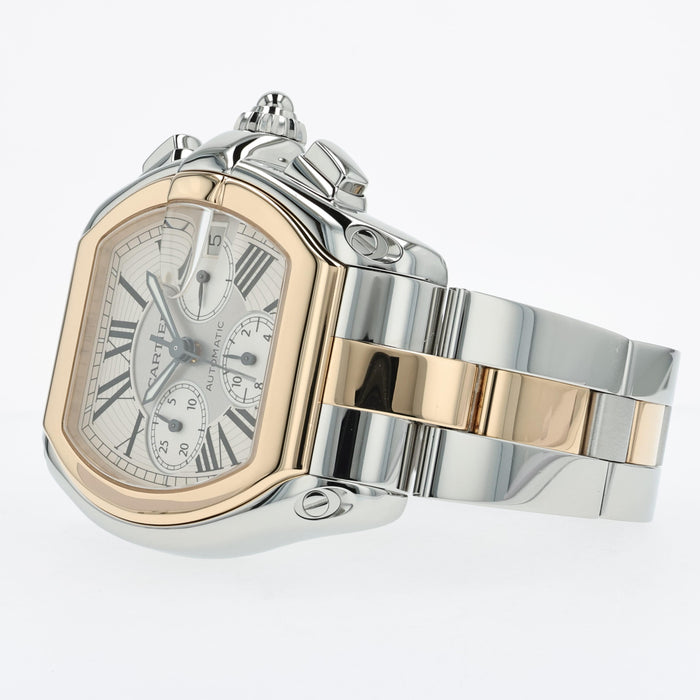 Cartier Roadster Chronograph 18kt Yellow Gold & Steel W62027Z1 2618