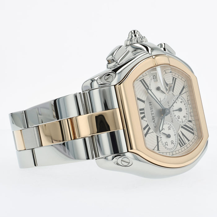 Cartier Roadster Chronograph 18kt Yellow Gold & Steel W62027Z1 2618