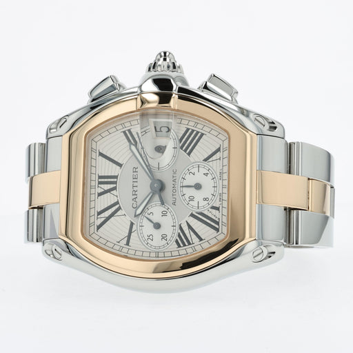 Cartier Roadster Chronograph 18kt Yellow Gold & Steel W62027Z1 2618
